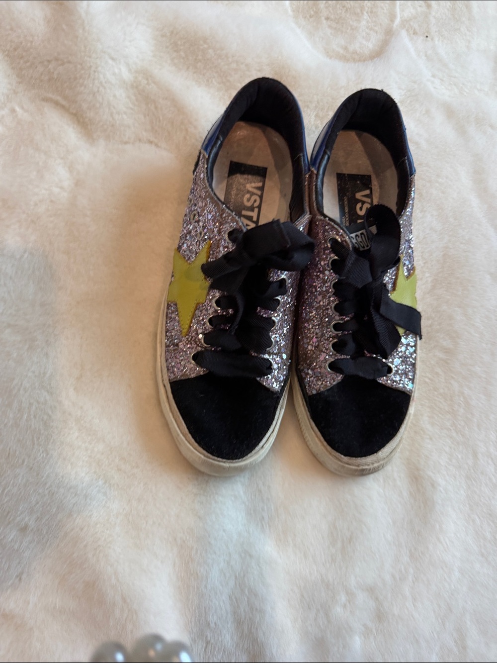 Golden Goose Glitter May Sneakers with Yellow Star 37 - Picture 7 of 8